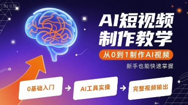 AI短视频制作教学，从0到1制作AI视频-轻合创