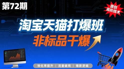 淘宝天猫打爆班原创高阶技术第72期，非标品干爆-轻合创