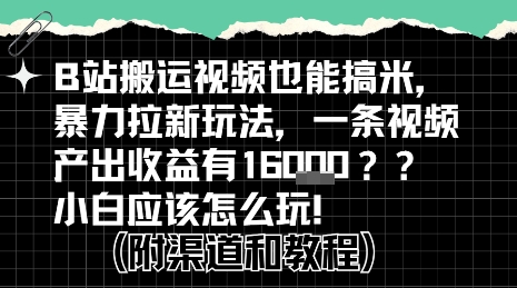 b站掘金计划？搬运视频也能挣拉新的收益，小白应该怎么玩！-轻合创