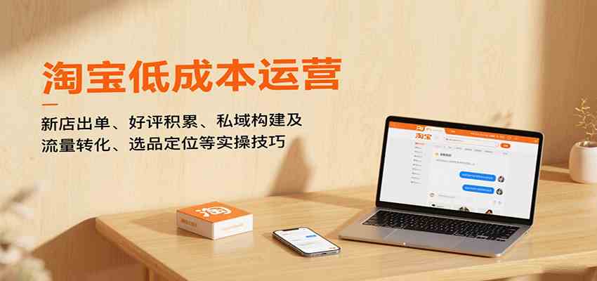 淘宝低成本运营，新店出单、好评积累、私域构建及流量转化、选品定位等实操技巧-轻合创