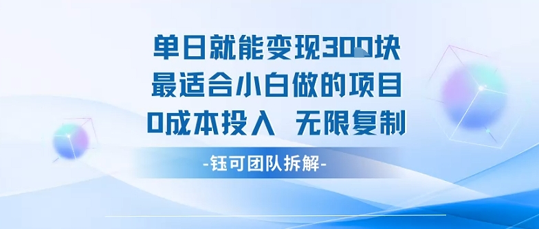 单日就能变现3张最适合小白做的项目0成本投入 无限复制-轻合创