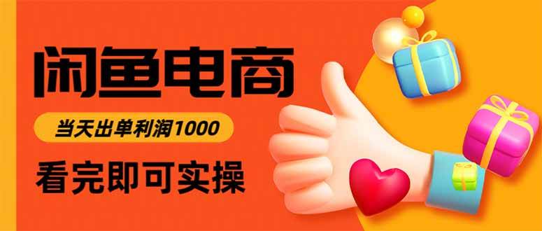 （15760期）闲鱼高利润电商，入门到出单只需3小时，每天利润1000-轻合创