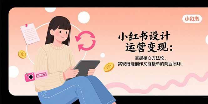（15636期）小红书设计运营变现：掌握核心方法论，实现既能创作又能接单的商业闭环-轻合创