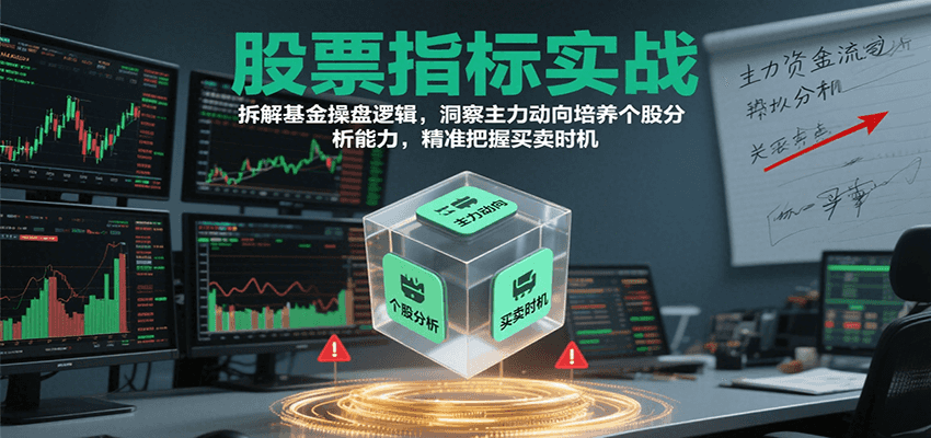 股票指标实战，拆解基金操盘逻辑，洞察主力动向培养个股分析能力，精准把握买卖时机-轻合创