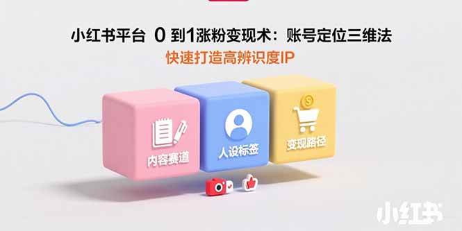 （15656期）小红书平台0到1涨粉变现术：账号定位三维法，快速打造高辨识度IP-轻合创