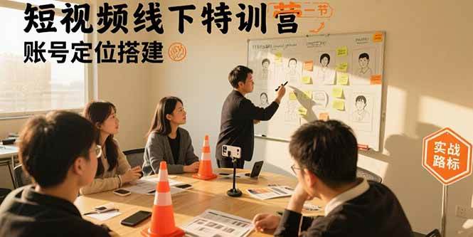 （15707期）短视频线下特训营：账号定位搭建/口播号拍摄剪辑/直播间流量入口/变现实战-轻合创
