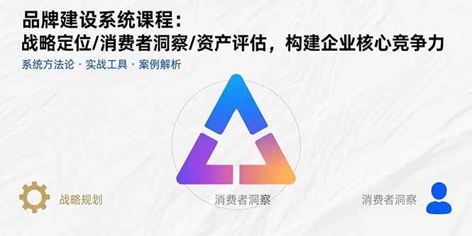 （15772期）品牌建设系统课程：战略定位/消费者洞察/资产评估，构建企业核心竞争力-轻合创