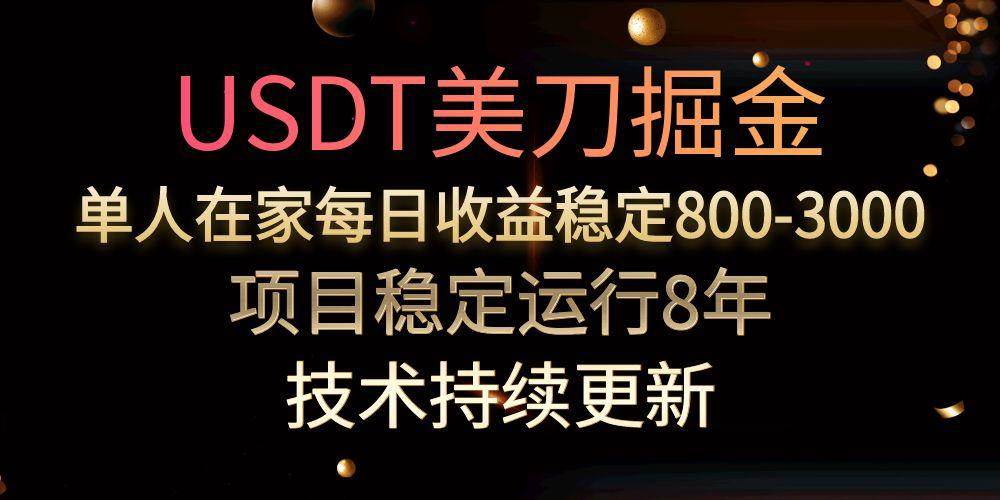（15527期）USDT美刀掘金，单人每日收益800-3000，稳定运行8年-轻合创