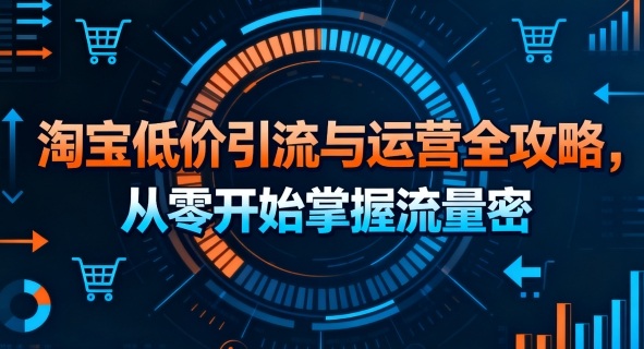 淘宝低价引流与运营全攻略，从零开始掌握流量密码-轻合创