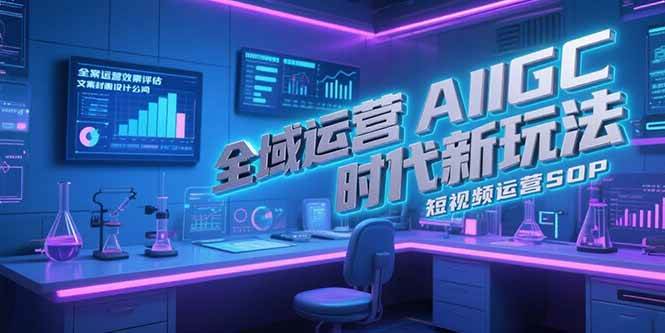 （15327期）全域运营AIGC时代新玩法，文案封面设计公式，短视频运营SOP-轻合创