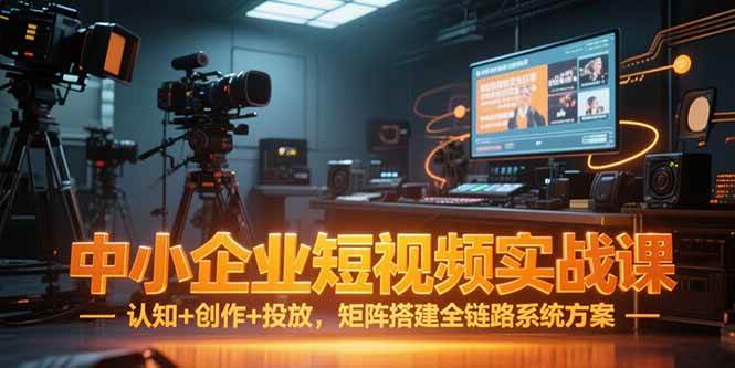 （15249期）中小企业短视频实战课，认知+创作+投放，矩阵搭建全链路系统方案-轻合创