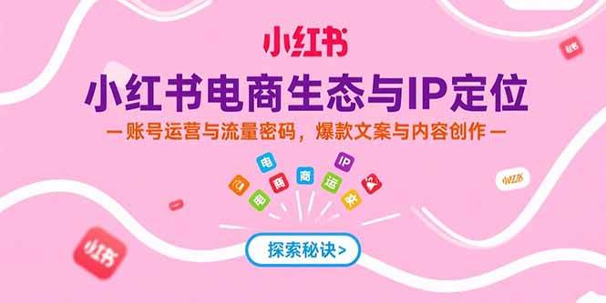 （15350期）小红书电商生态与IP定位，账号运营与流量密码，爆款文案与内容创作-轻合创
