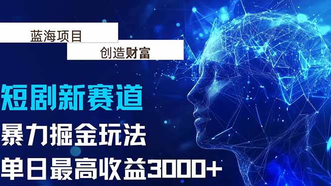 （15438期）抖音新赛道，暴力掘金玩法，单日收益最高3000+-轻合创