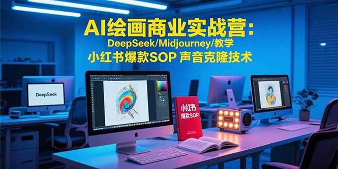 （15460期）AI绘画商业实战营：DeepSeek/Midjourney/教学 小红书爆款SOP 声音克隆技术-轻合创