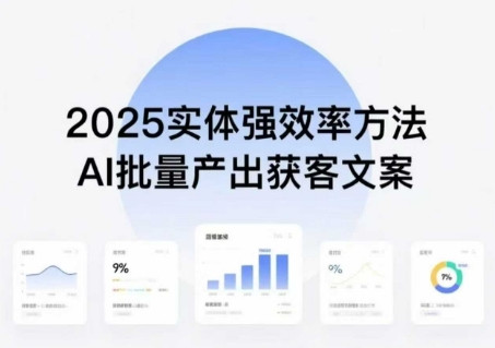 实体强效率方法：AI批量产出获客文案，2025年普通人拥抱AI，实现实体创收-轻合创
