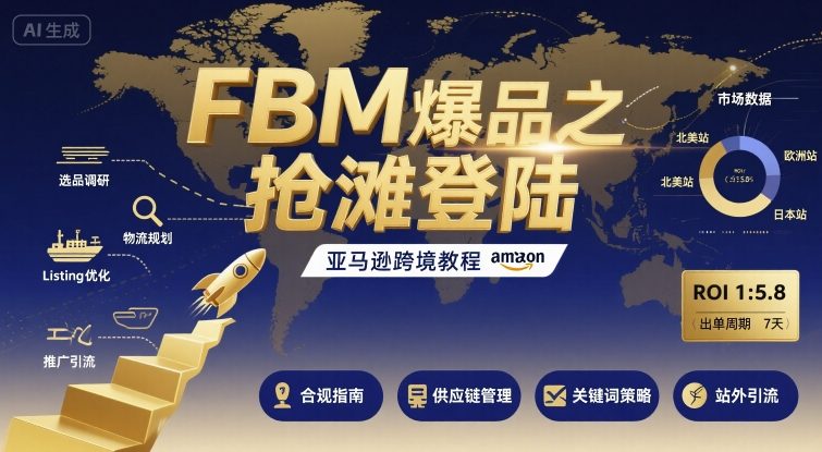 FBM爆品之抢滩登陆-亚马逊跨境教程-轻合创
