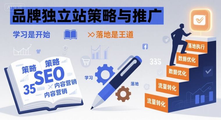 品牌独立站策略与推广，学习是开始，落地是王道-轻合创