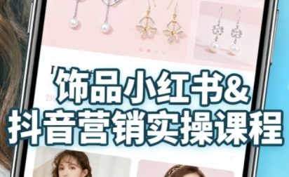 抖音+小红书饰品卖货:货源、开店、内容全教会,让新手快速掌握饰品线上营销全流程,轻松开启变现路-轻合创