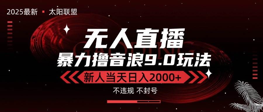 （15358期）最新抖音无人直播撸音浪独家9.0玩法，防封智能黑科技，新手当天日入2000+-轻合创