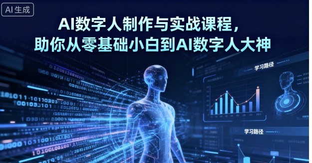 AI数字人制作与实战课程,助你从零基础小白到AI数字人大神-轻合创