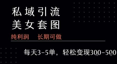 私域卖套图每天3-5单 每单利润99-2张+-轻合创