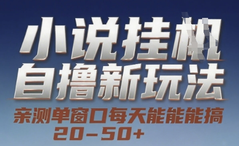 小说自撸新玩法 — 亲测单窗口每天能搞 20-50+，支持矩阵化批量操作【揭秘】-轻合创