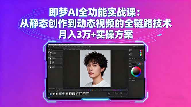 (16053期)即梦AI全功能实战课:从静态创作到动态视频的全链路技术 月入3万+实操方案-轻合创