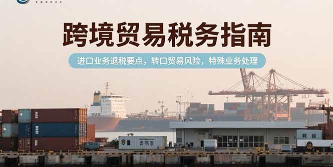 （15381期）跨境贸易税务指南，进口业务退税要点，转口贸易风险，特殊业务处理-轻合创