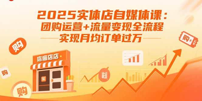 （15921期）2025实体店自媒体课：团购运营+流量变现全流程，实现月均订单过万-轻合创