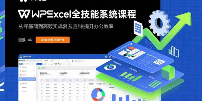 图片[1]-（15873期）WPS Excel全技能系统课程：从零基础到高阶实战全覆盖，全面提升办公效率-轻合创