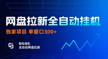 网盘拉新全自动挂G，独家项目，全自动运行完成拉新做任务，单窗口3张+【揭秘】-轻合创