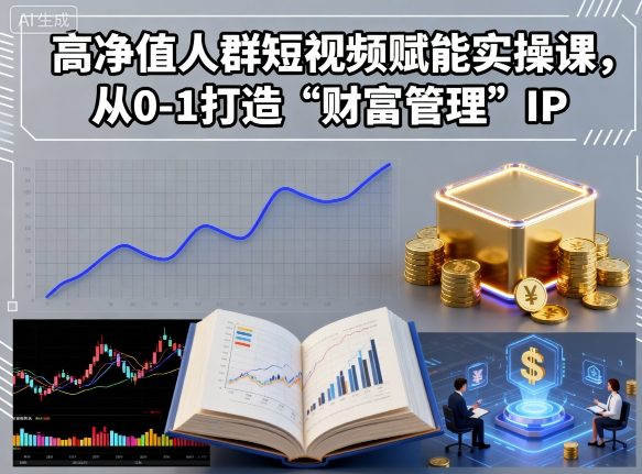 高净值人群短视频赋能实操课，从0-1打造“财富管理”IP-轻合创