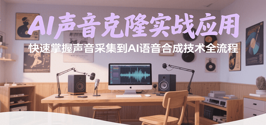 AI声音克隆实战应用，快速掌握声音采集到AI语音合成技术全流程-轻合创