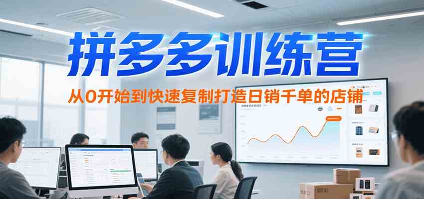 拼多多训练营，从0开始到快速复制打造日销千单的店铺（更新7月）-轻合创