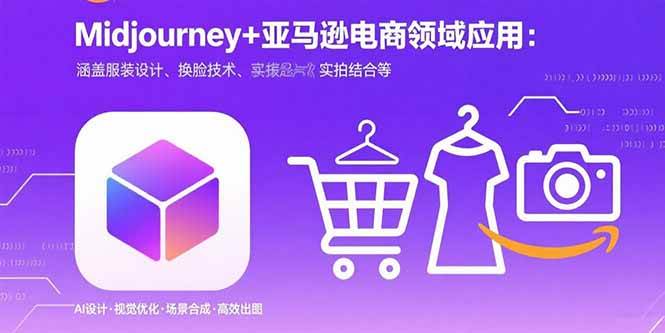 （15777期）Midjourney+电商领域商业应用：涵盖服装设计、换脸技术、实拍结合等-轻合创