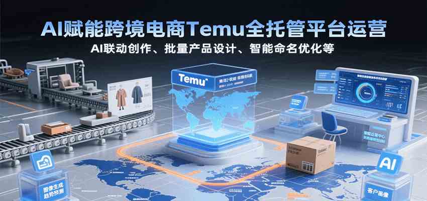 AI赋能跨境电商Temu全托管平台运营，AI联动创作、批量产品设计、智能命名优化等-轻合创
