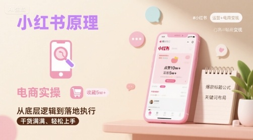 小红书原理以及详细实操流程，小红书电商教程-轻合创