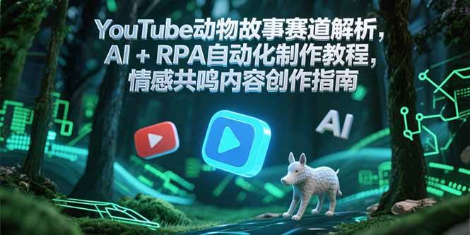 （15174期）YouTube动物故事赛道解析，AI+RPA自动化制作教程，情感共鸣内容创作指南-轻合创