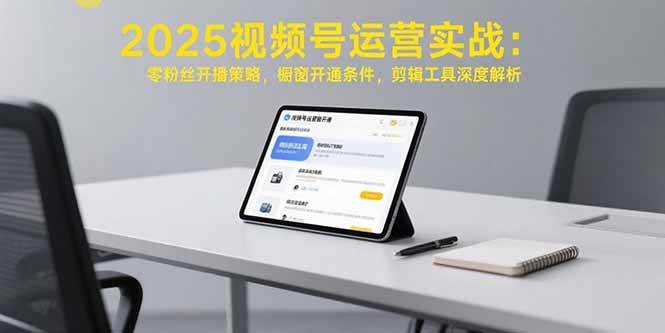 （15505期）2025视频号运营实战：零粉丝开播策略，橱窗开通条件，剪辑工具深度解析-轻合创