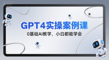 GPT4实操案例课，0基础AI教学，小白都能学会-轻合创