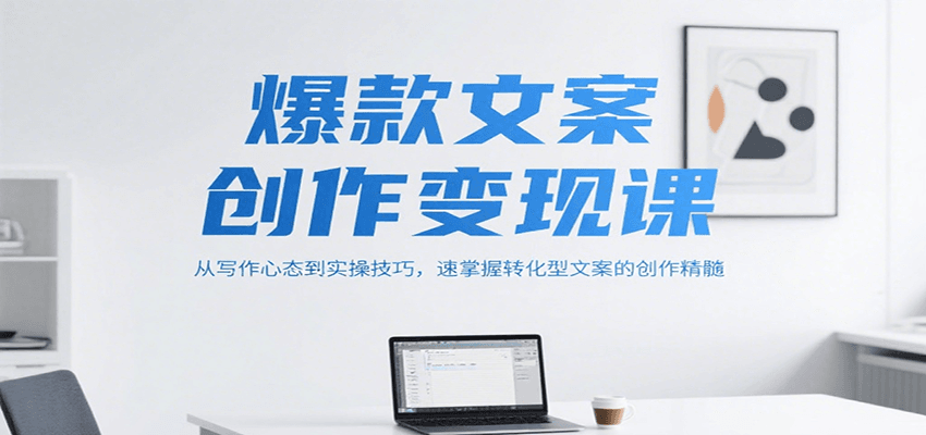 爆款文案创作变现课，从写作心态到实操技巧，速掌握转化型文案的创作精髓-轻合创