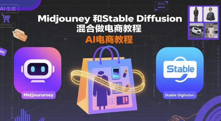 Midjourney和Stable Diffusion混合做电商教程-ai电商教程-轻合创