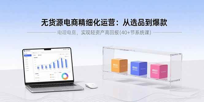 （15896期）无货源电商精细化运营：从选品到爆款，实现轻资产高回报(40+节系统课)-轻合创
