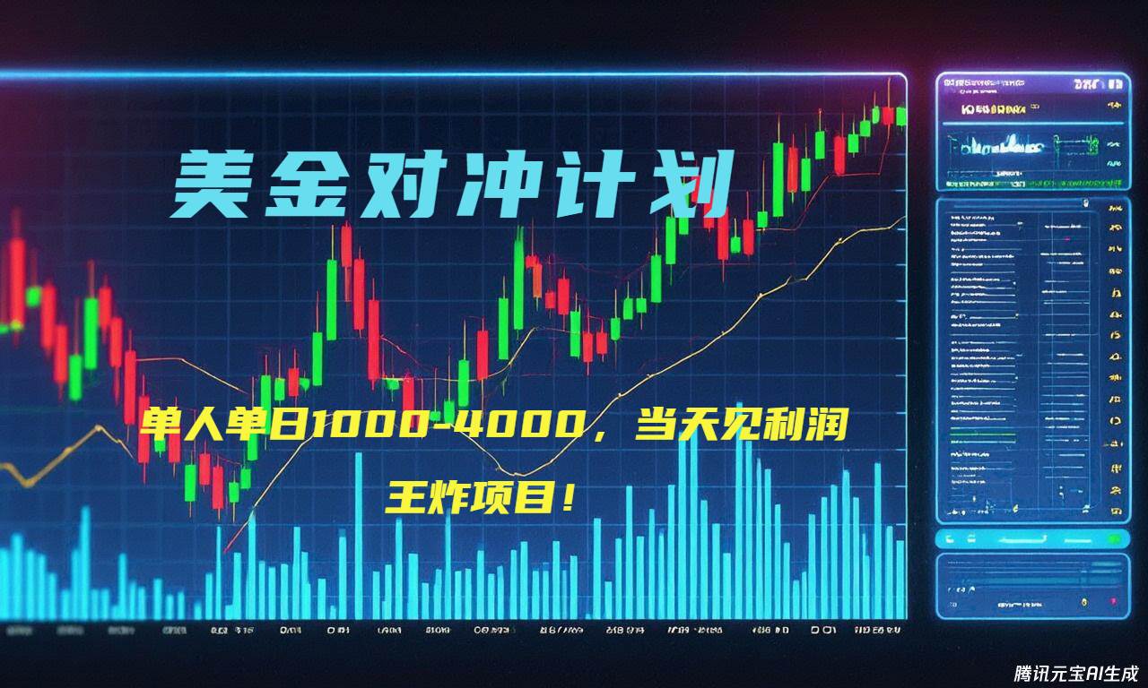 （15333期）2025年最暴力项目“美金先登计划”最新最强对冲战法，每日实际收益1K-4K-轻合创