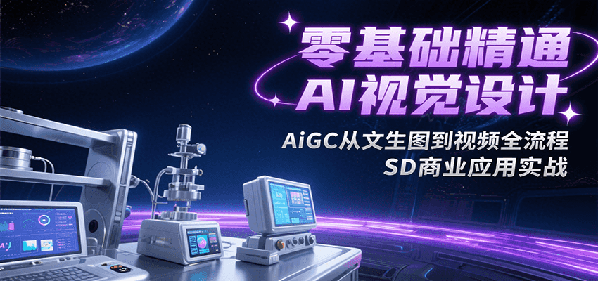 零基础精通AI视觉设计，AiGC从文生图到视频全流程，SD商业应用实战-轻合创