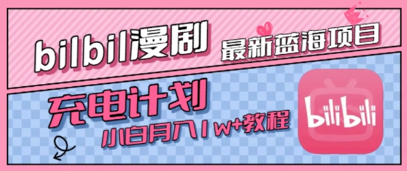 最新蓝海项目，B站充电计划，小白也能月入1w+-轻合创