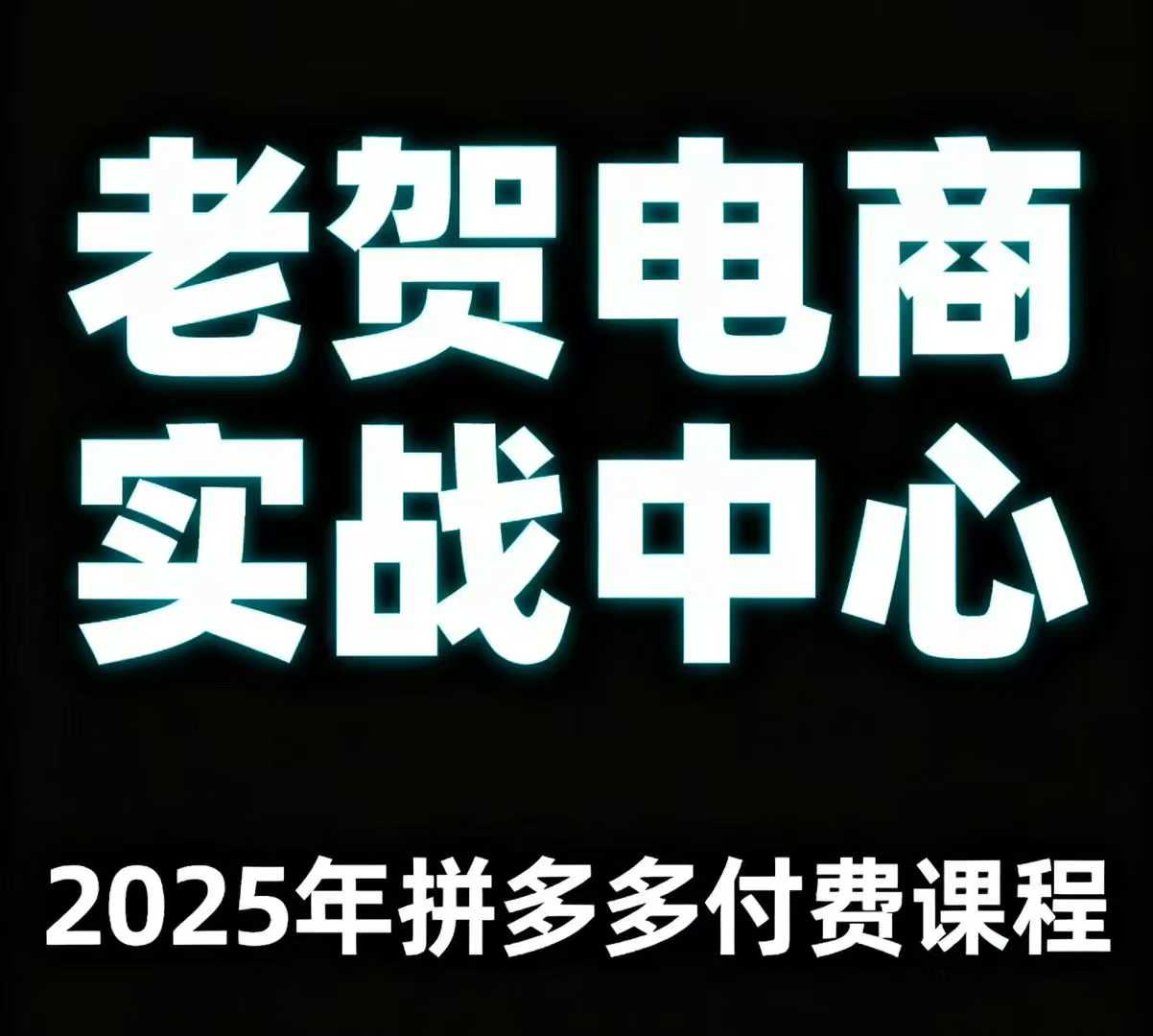 老贺电商2025年拼多多付费课程，用通俗易懂的方法告诉你多多怎么玩-轻合创