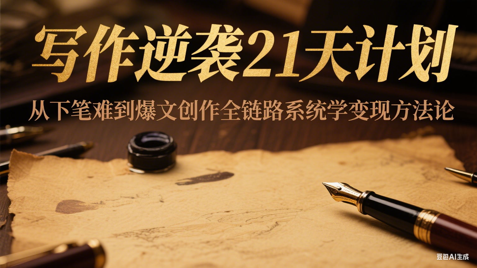 写作逆袭21天计划：从下笔难到爆文创作全链路系统学变现方法论-轻合创