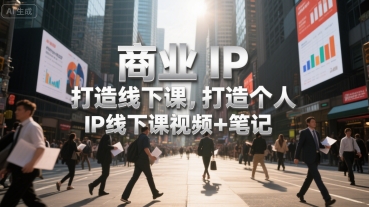 商业IP打造线下课，打造个人 IP线下课视频+笔记-轻合创