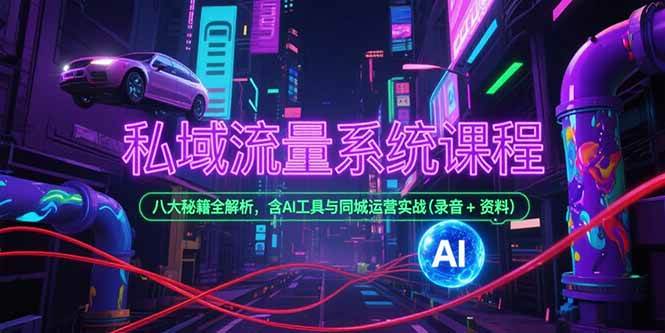 （15284期）私域流量系统课程，八大秘籍全解析，含AI工具与同城运营实战(录音+资料)-轻合创